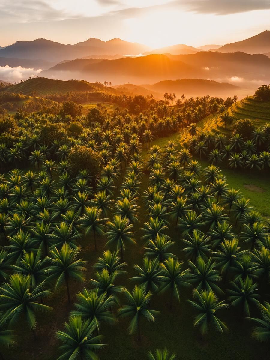 Indonesian farmers harvesting agricultural commodities on a smallholder farm