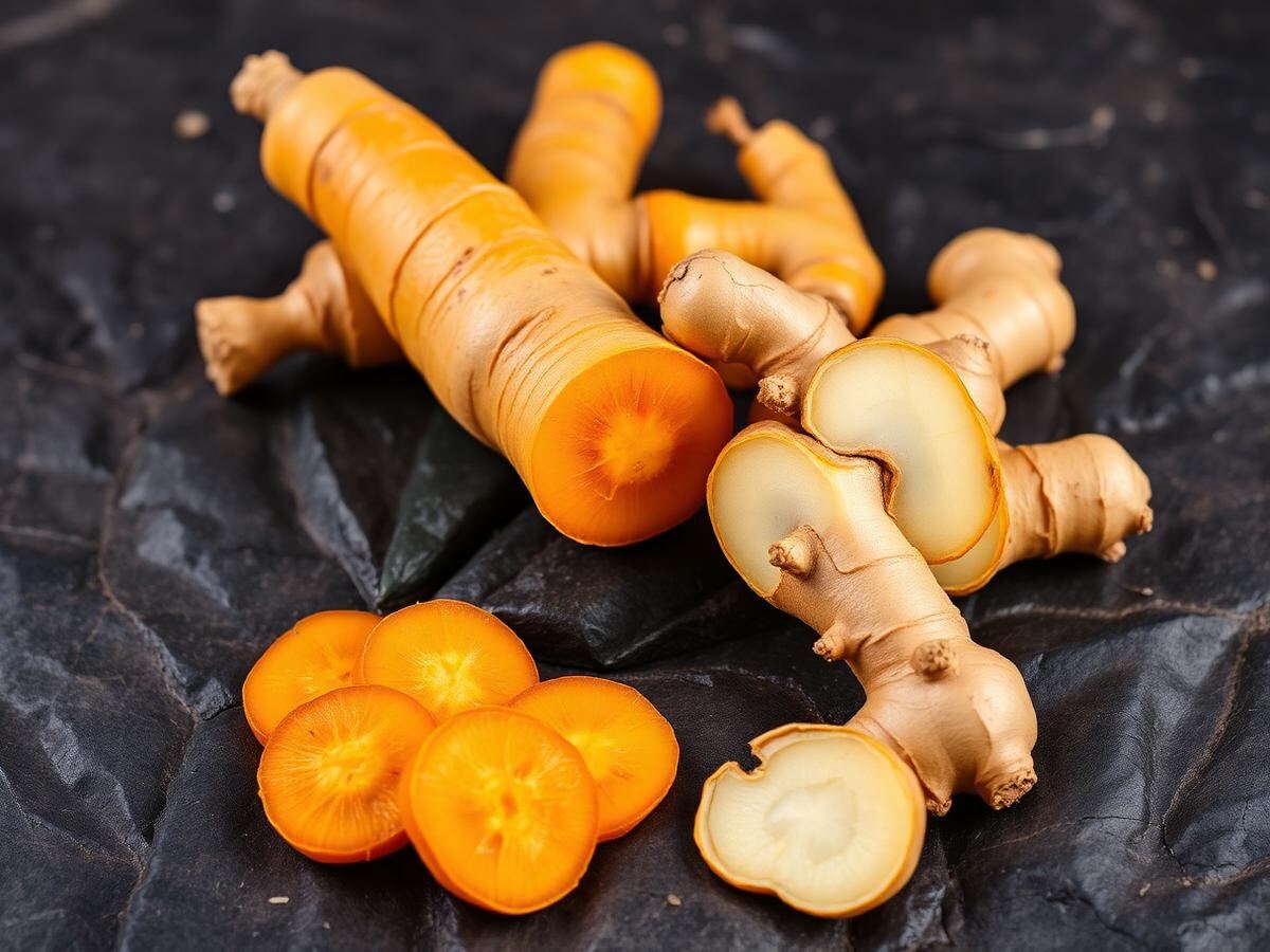 Fresh turmeric and ginger